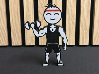 Fitness Figurine Lifting Dumbbell