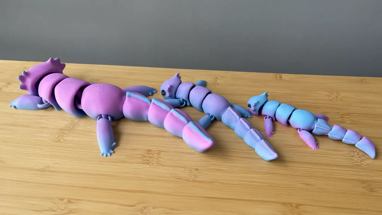 Articulated Happy Axolotl view 4