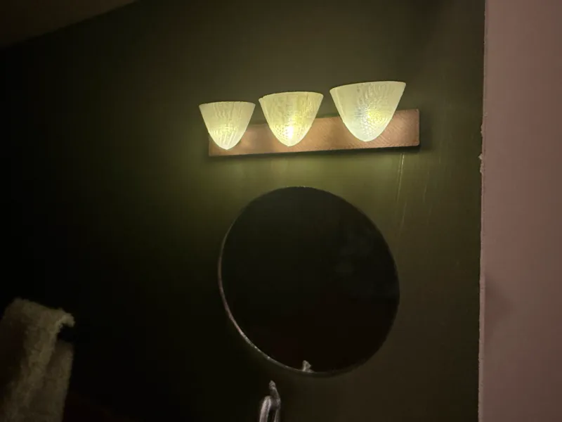 Magnetically Controlled Dollhouse Bathroom Light