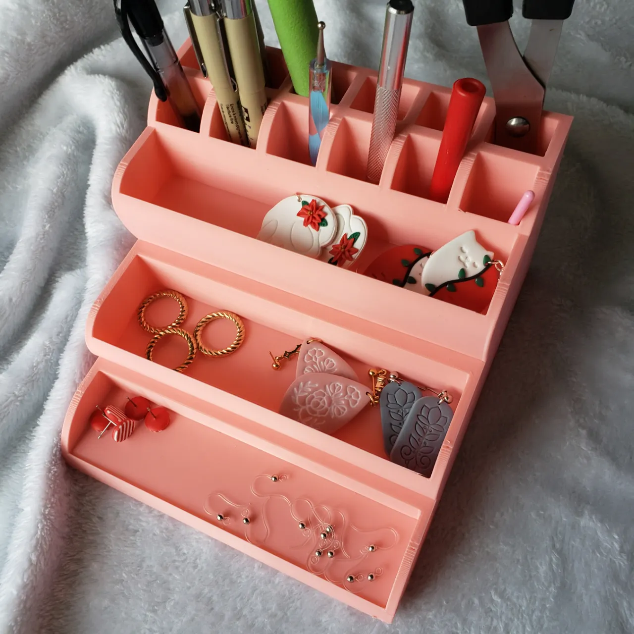 Polymer Clay Earring Artist Tools Organizer 2 view 3