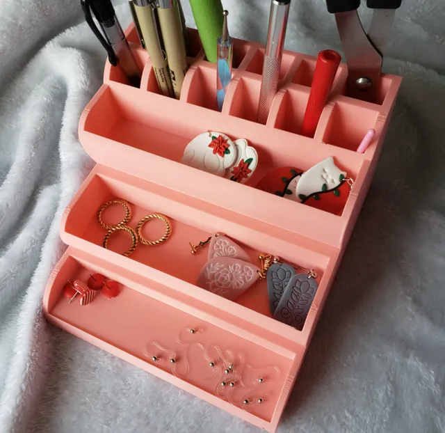 Polymer Clay Earring Artist Tools Organizer 2