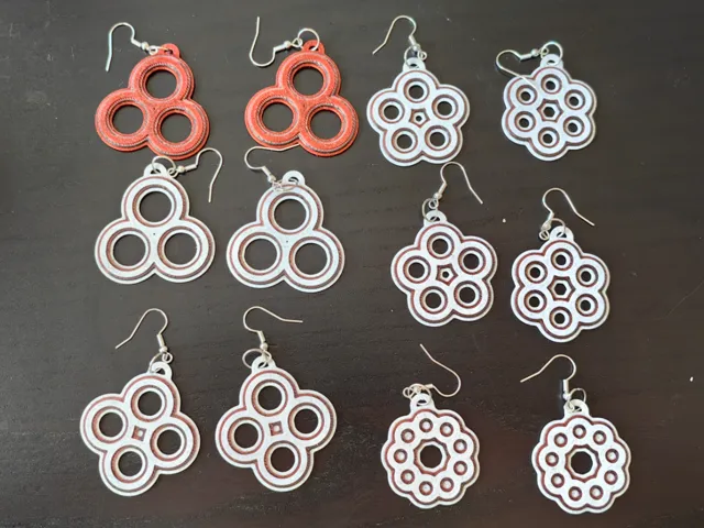 Earrings - Tangent Circles (3,4,5,6,9)