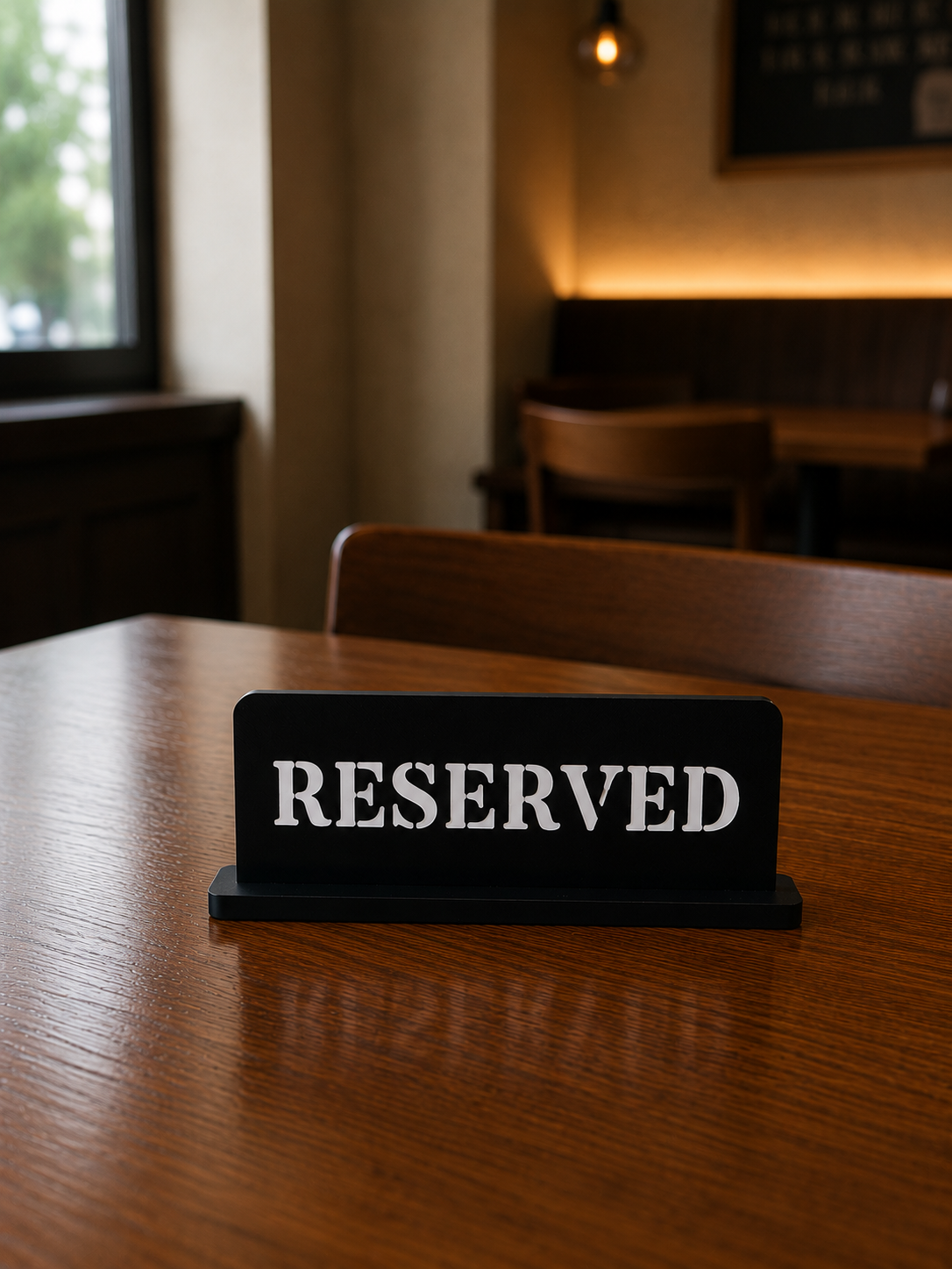 Minimalist RESERVED Restaurant Table Sign