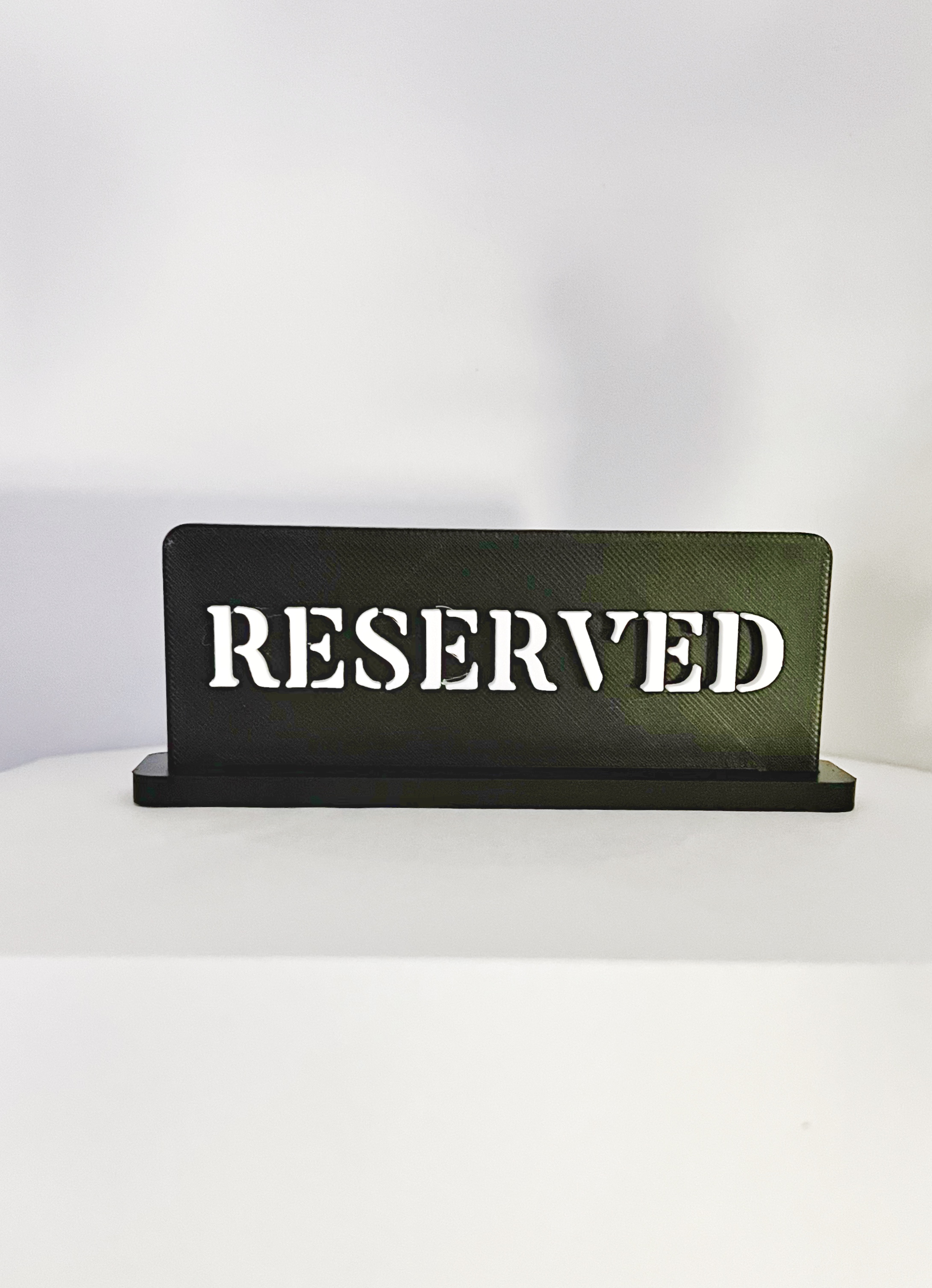 Minimalist RESERVED Restaurant Table Sign