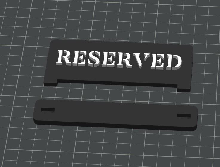 Minimalist RESERVED Restaurant Table Sign