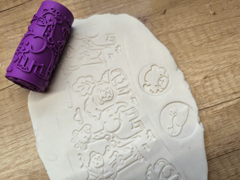 Zoo - safari playdoh roller