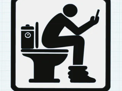 Toilet door sign