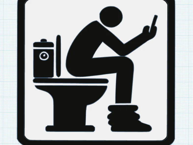 Toilet door sign