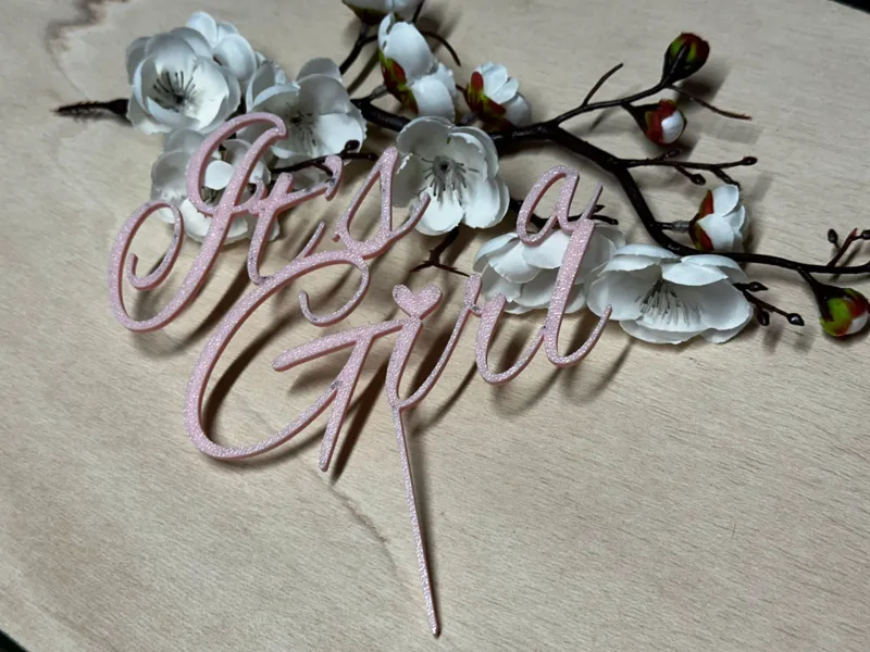 It's a Girl Cake Topper Baby Shower
