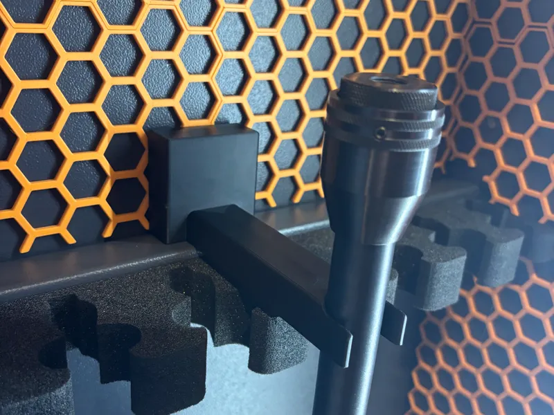universal magnetic rifle rack