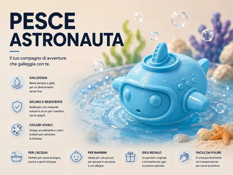 Pesce astronauta galleggiante