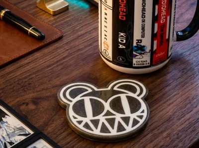 Radiohead Bear Coffee Coaster