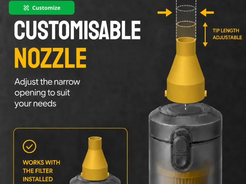 HOTO AutoCare Customisable Vacuum Nozzle Filter