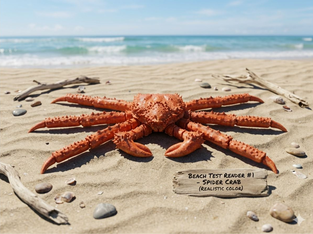 Flexi Realistic Spider Crab ( no support)
