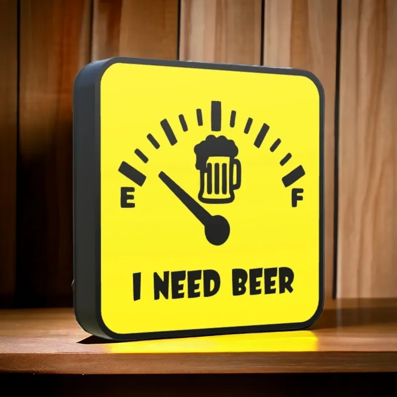 I Need Beer Light Box