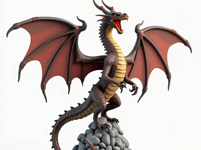Roaring Dragon on the Rocks