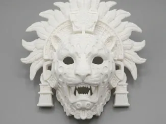 Aztec Jaguar Warrior Mask
