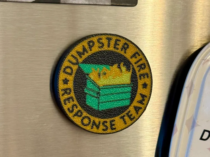 Dumpster Fire Response Team Magnet