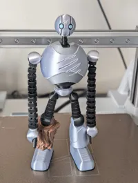 0.16mm layer, 2 walls, 75% infill Wood leg and blue eyes