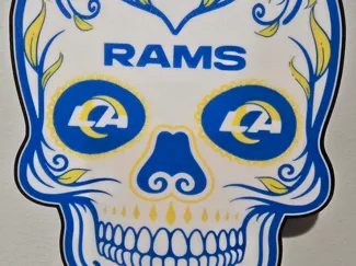 Rams Sugar Skull Light Box