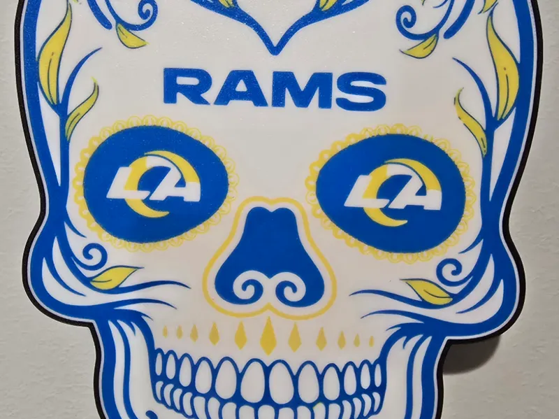 Rams Sugar Skull Light Box