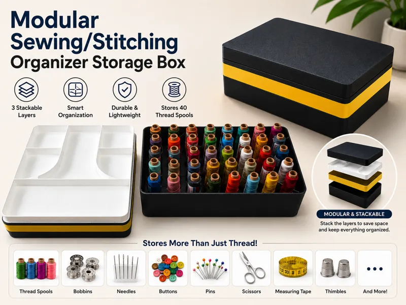 Modular Sewing / Stitching Organizer Storage Box