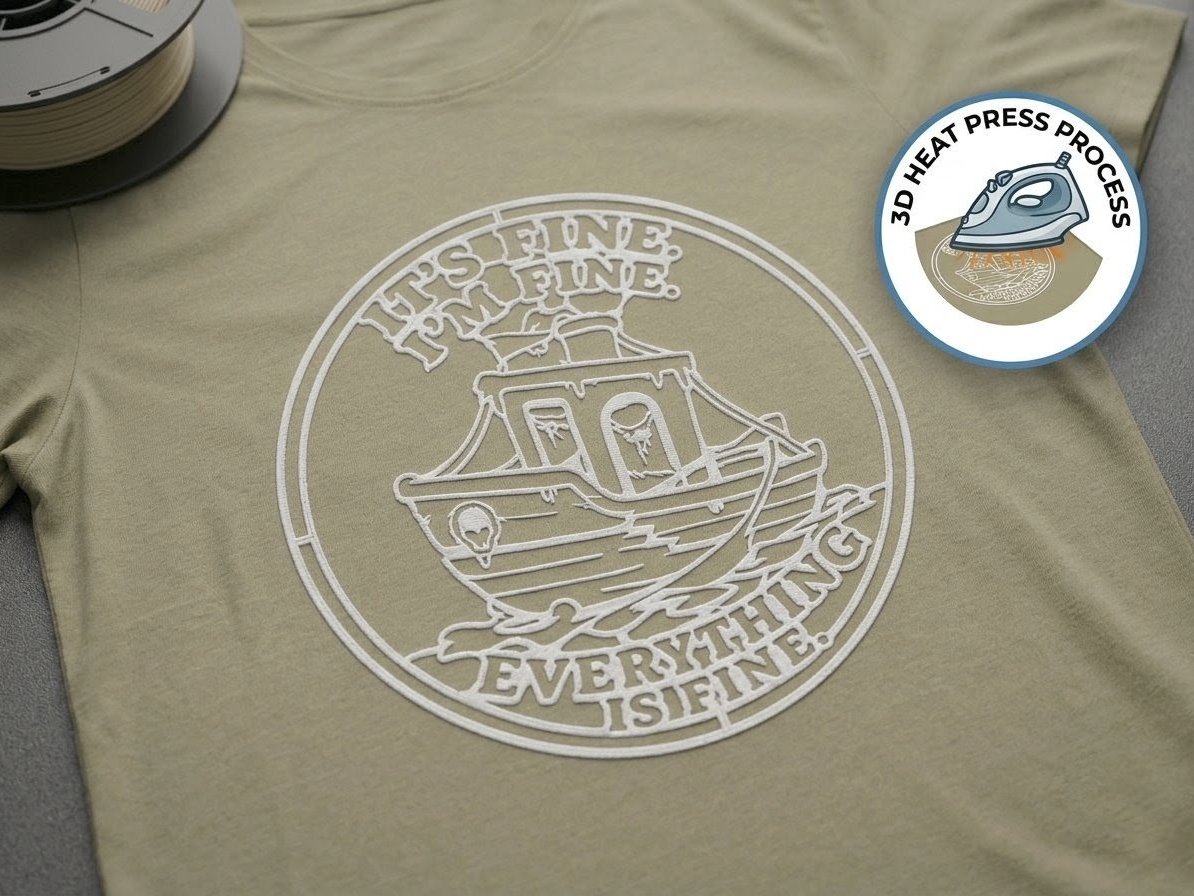 "Everything is Fine" Failed Benchy - T-shirt print