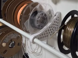 Filament spool pole brackets