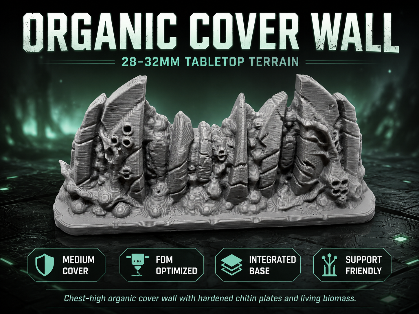 Organic Cover Wall – Alien Chitin Terrain
