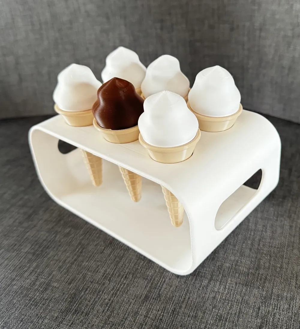 Mini Cone Kit / Clip-On Ice Cream & Maple Taffy - Free 3D Print Model ...