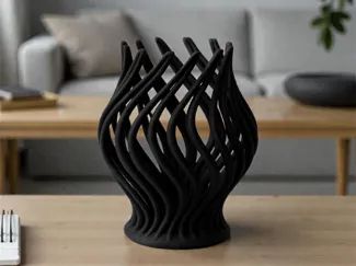 Luminous spiral vase design 