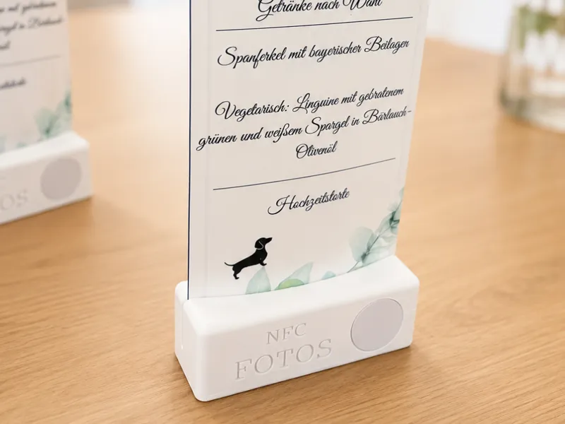 NFC Wedding Menu Card Holder