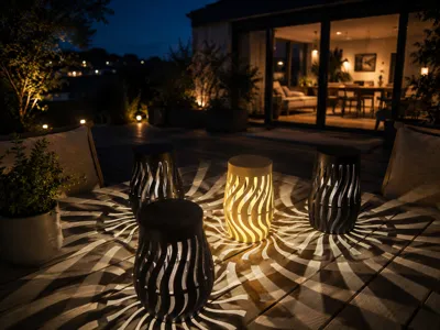 3 Solar Lights for Garden or Terrace