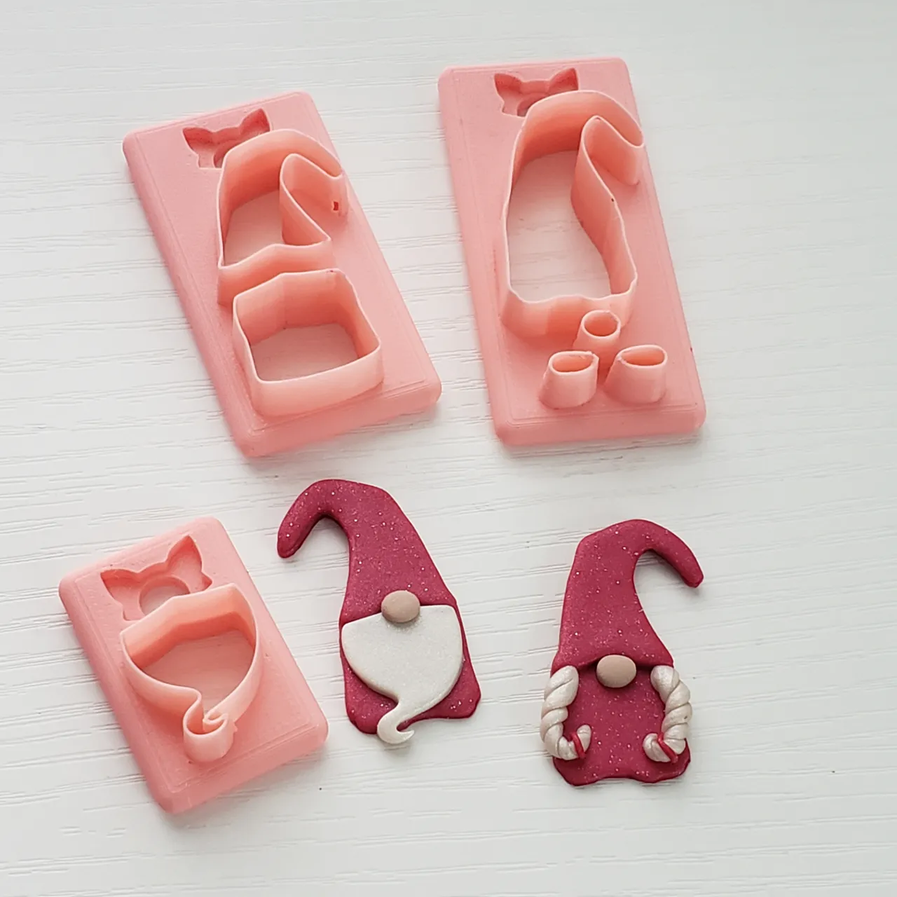Gnome Set 2 Polymer Clay Earring Cutters view 2