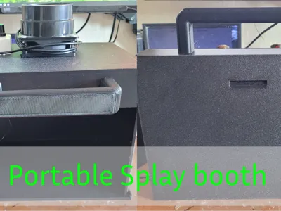 Portable airbrush booth