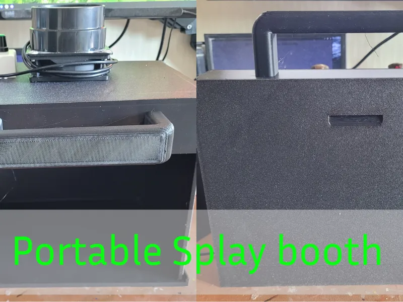 Portable airbrush booth