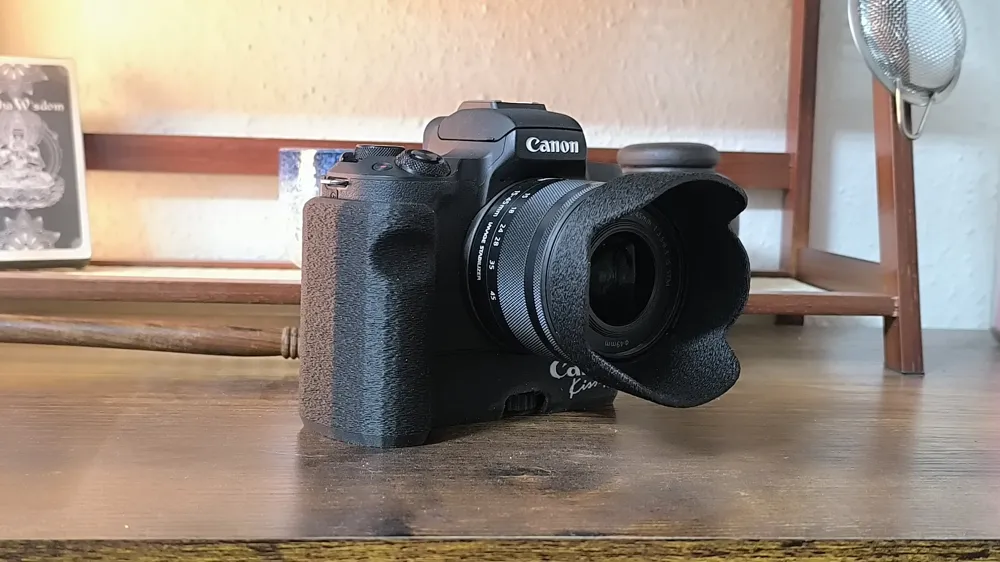 Canon EOS Kiss-M / M50 Grip Extender - Free 3D Print Model - MakerWorld