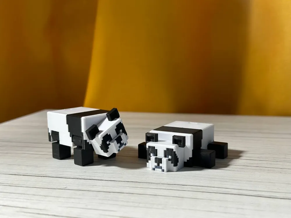 Panda Minecraft Model Minecraft Panda Articulated - Free 3D Print Model - MakerWorld