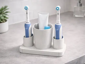 Couple Toothbrush Holder for Oral-B + Storage Cup