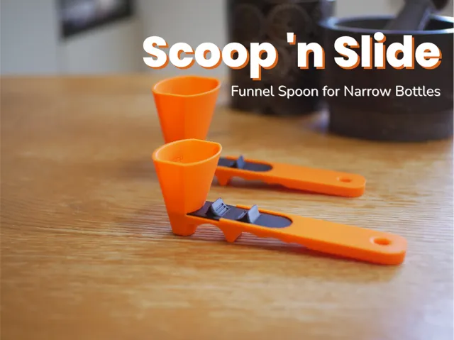 Scoop 'n Slide – Funnel Spoon for Narrow Bottles