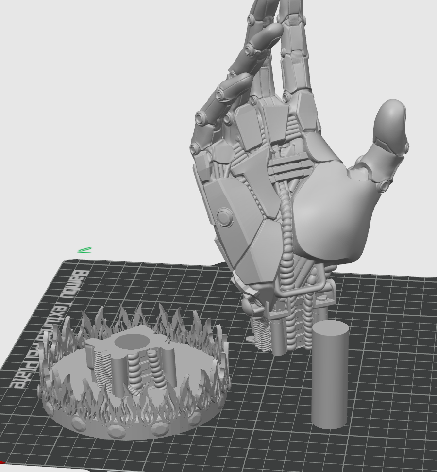 Miniatura 1 do modelo 3D 机械手 支架 原创帅气底座