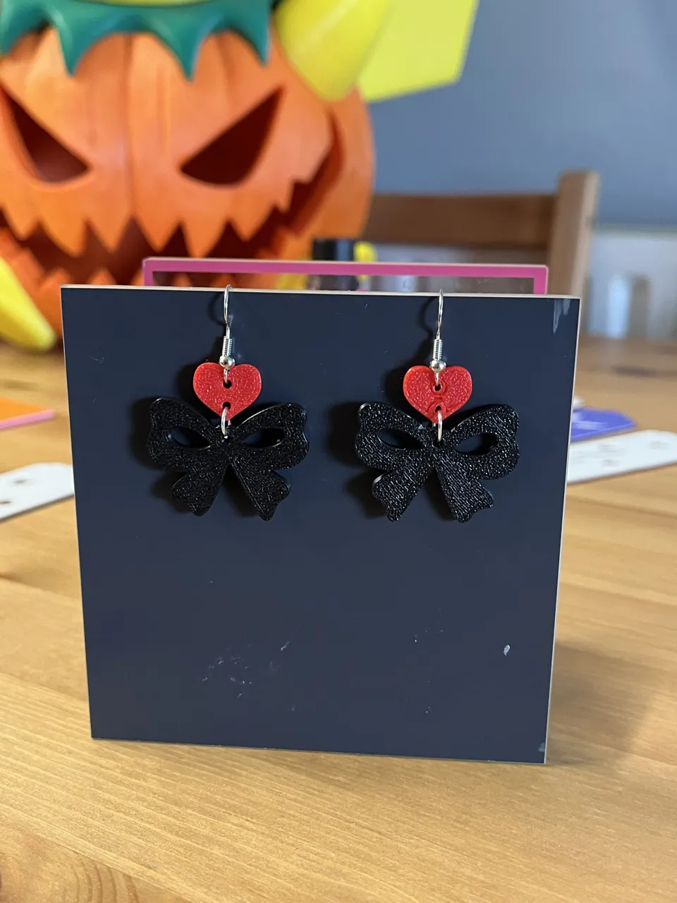 Heart And Bow Earrings view 2