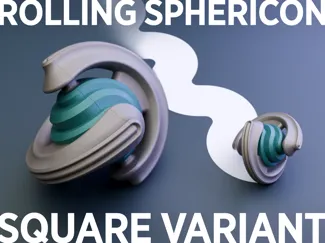 Rolling Sphericon V3 - Square Variant Desk Toy