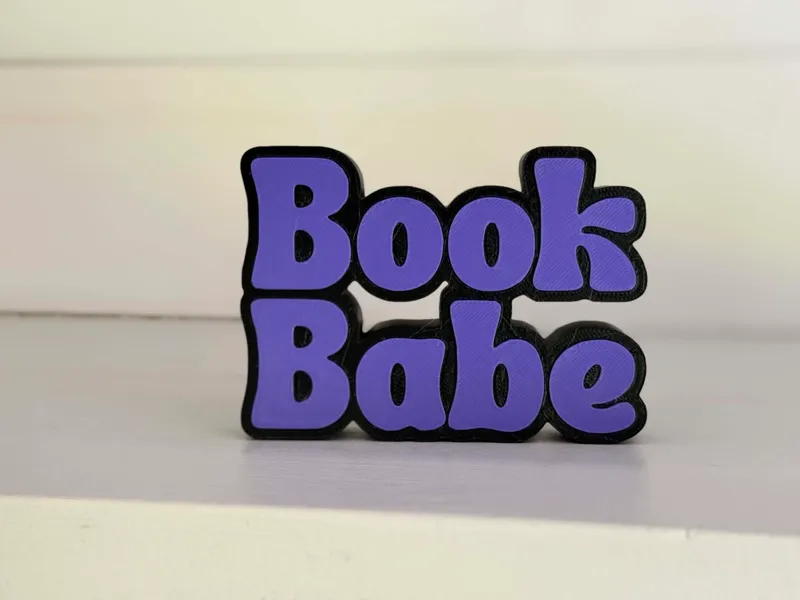 Book Babe Shelf Sign