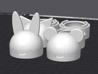 Cat, Mouse and Rabbit with different smile