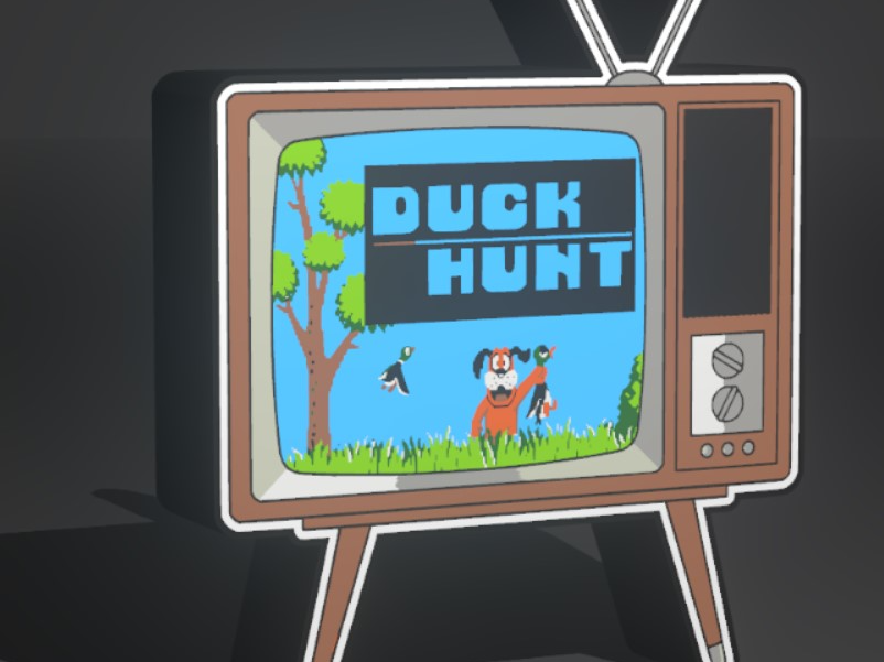 Duck Hunt Retro TV Lamp – Nostalgic Gaming Light