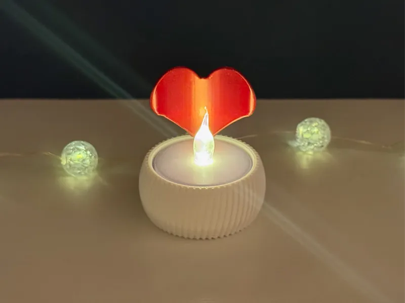 Heart Tea Light Holder (upright)