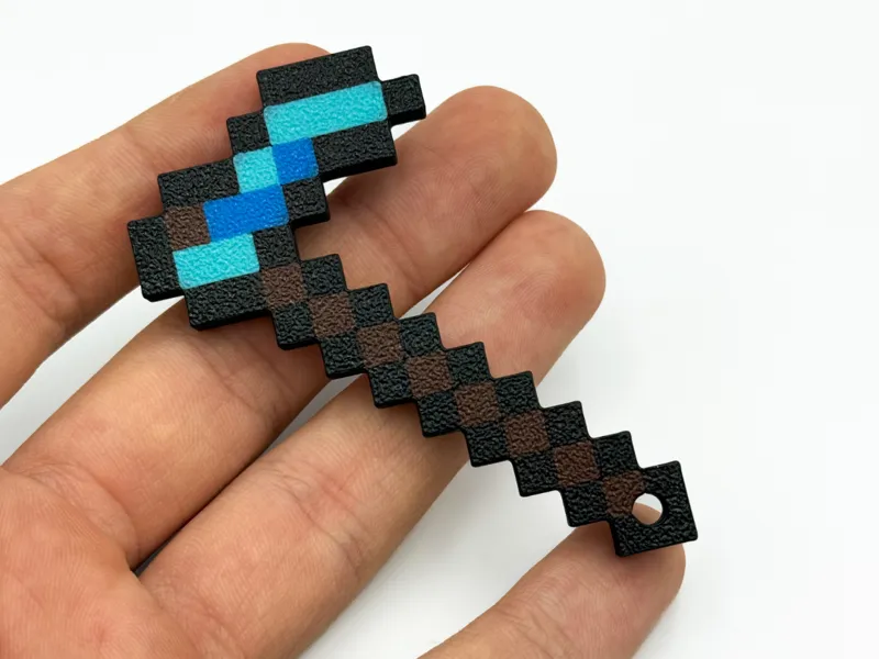 minecraft hoe keychain