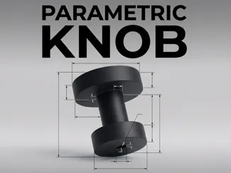 Customizable Parametric Cabinet or Wardrobe knob
