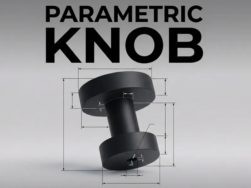Customizable Parametric Cabinet or Wardrobe knob